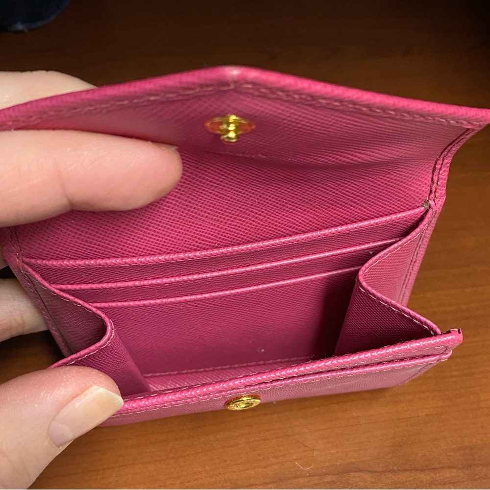 Prada Leather Card Holder - pink - Picture 2 of 5